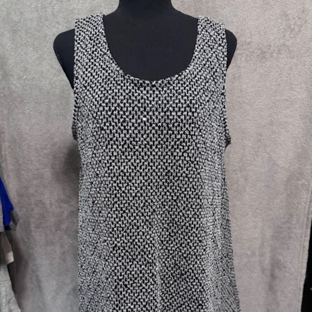 Lane Bryant Sequined Asymmetrical Dress Tank Top